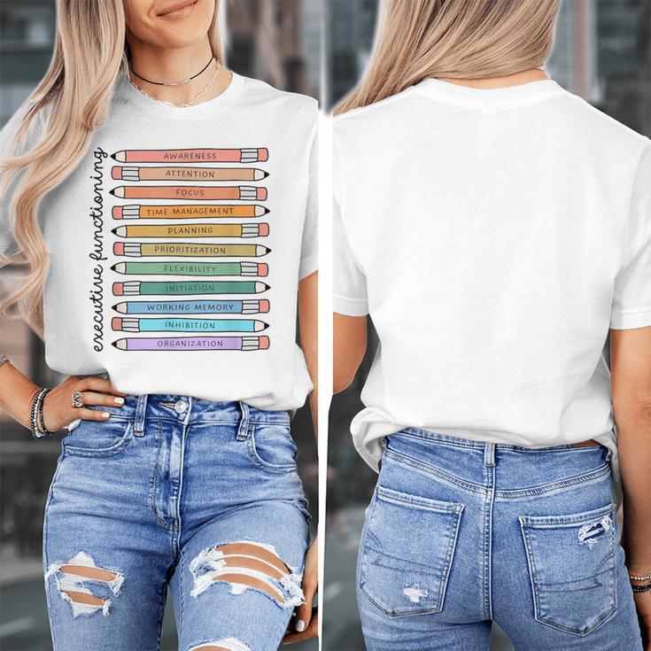 Executive Functioning Skills Back To School Sped Teacher SLP Women's T-Shirt, funny design Executive Functioning Skills Back To School Sped Teacher SLP Women's T-Shirt, funny design