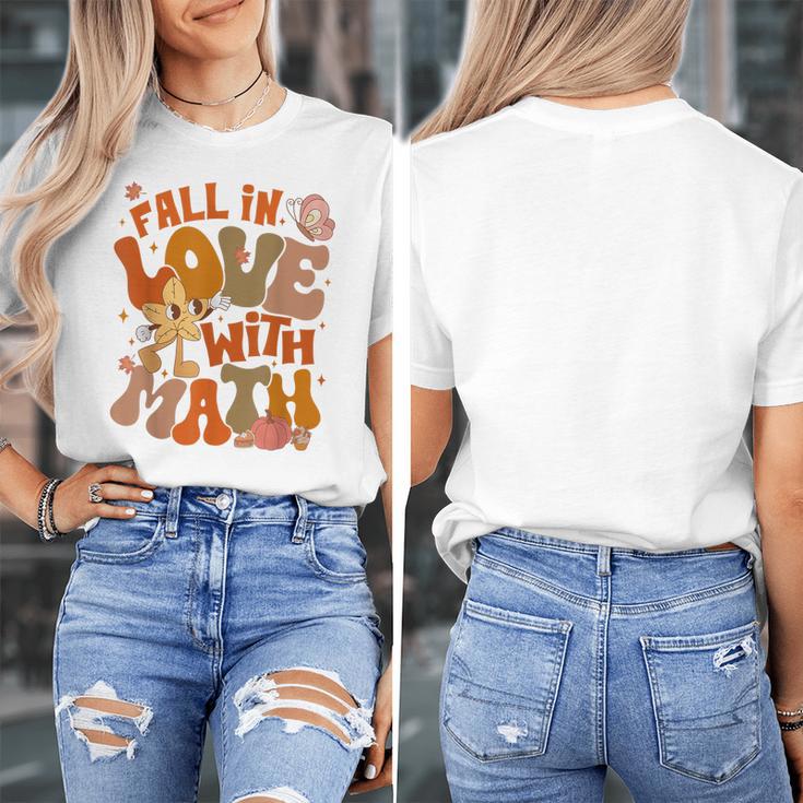 Fall In Love With Science Math Teacher Fall Thanksgiving Women's T-Shirt, Science Teacher Gifts, funny design Fall In Love With Science Math Teacher Fall Thanksgiving Women's T-Shirt, Science Teacher Gifts, funny design