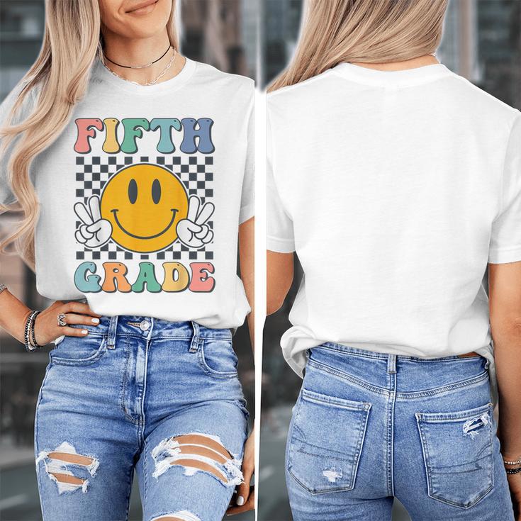 Fifth Grade Team Teachers Boys Girls Retro Smile 5th Grade Women's T-Shirt, funny design