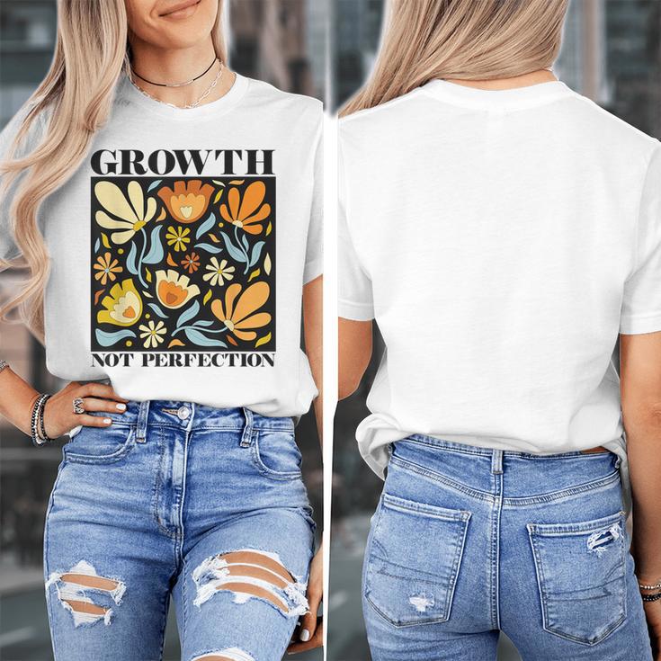 Growth Not Perfection Abstract Florals SPED Teacher Women's T-Shirt, funny design Growth Not Perfection Abstract Florals SPED Teacher Women's T-Shirt, funny design