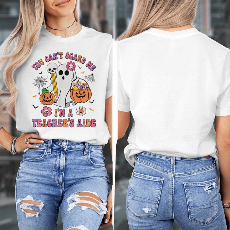 Halloween You Can't Scare Me I'm A School Teacher's Aide Women's T-Shirt, funny design Halloween You Can't Scare Me I'm A School Teacher's Aide Women's T-Shirt, funny design