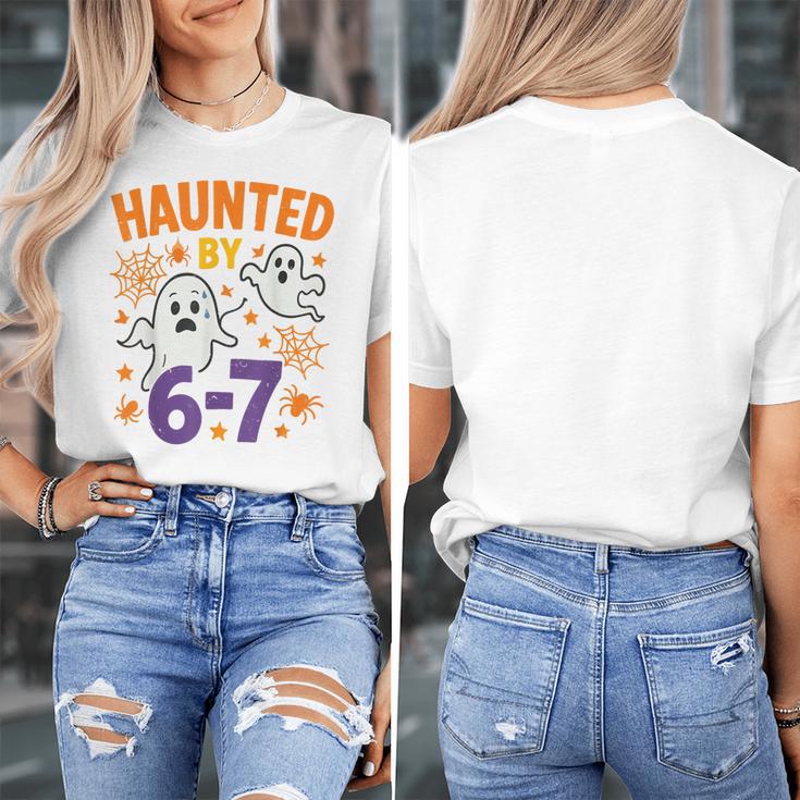 Haunted 67 Ghost Math Teacher Halloween Costume Math Pun Women's T-Shirt, funny design Haunted 67 Ghost Math Teacher Halloween Costume Math Pun Women's T-Shirt, funny design