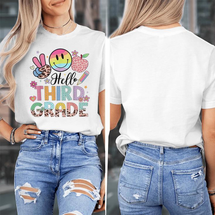 Hello 3rd Grade Boy Girl Teacher Back To School 3rd Grade Women's T-Shirt, funny design Hello 3rd Grade Boy Girl Teacher Back To School 3rd Grade Women's T-Shirt, funny design
