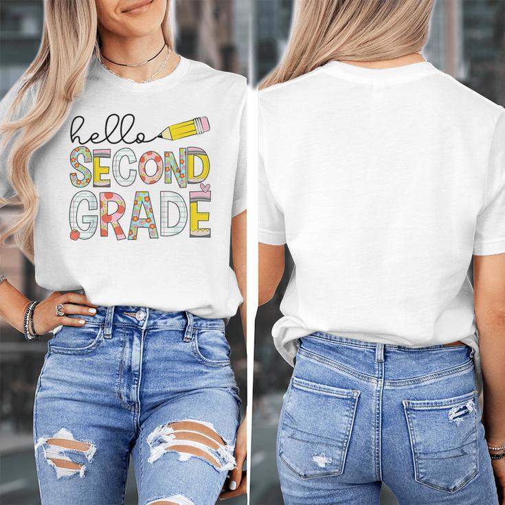 Hello Second Grade Team 2nd Grade Back To School Teacher Kid Women's T-Shirt, 2nd Grade Teacher Gifts, funny design Hello Second Grade Team 2nd Grade Back To School Teacher Kid Women's T-Shirt, 2nd Grade Teacher Gifts, funny design