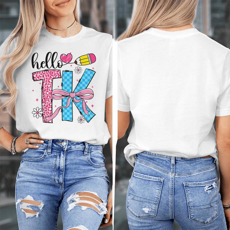 Hello TK Transitional Kindergarten Back To School Teacher Women's T-Shirt, funny design Hello TK Transitional Kindergarten Back To School Teacher Women's T-Shirt, funny design