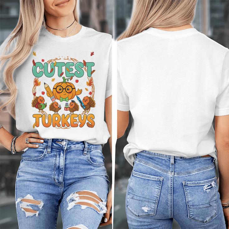 Humor I Teach The Cutest Turkeys Thanksgiving Teacher Women's T-Shirt, funny design Humor I Teach The Cutest Turkeys Thanksgiving Teacher Women's T-Shirt, funny design