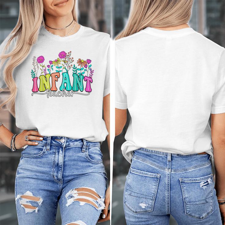 Infant Teacher Floral First Day Back To School Teaching Women's T-Shirt, funny design