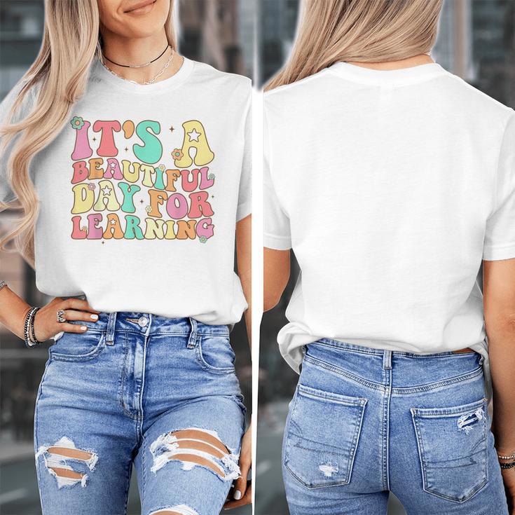 It's Beautiful Day For Learning Retro Teacher Students Women Women's T-Shirt, funny design It's Beautiful Day For Learning Retro Teacher Students Women Women's T-Shirt, funny design