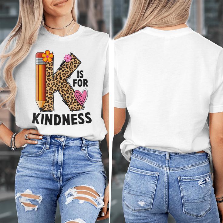 K Is For Kindness Unity Day Teacher Kids Women's T-Shirt, funny design