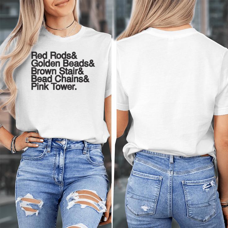 Montessori Helvetica Education Teacher Women's T-Shirt, funny design