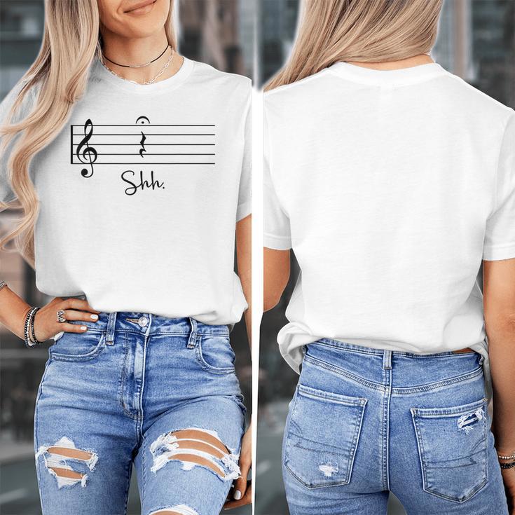 Music Notes Shirt Shh Quarter Fermata Teacher Women's T-Shirt, funny design Music Notes Shirt Shh Quarter Fermata Teacher Women's T-Shirt, funny design