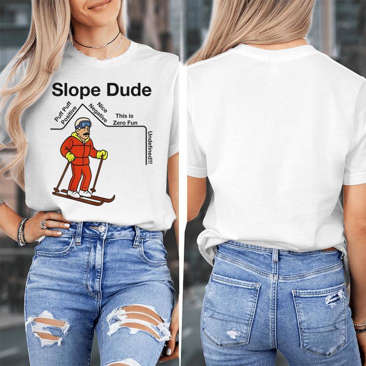 Nerdy Slope Dude Geometry Algebra Math Teacher Women's T-Shirt, funny design