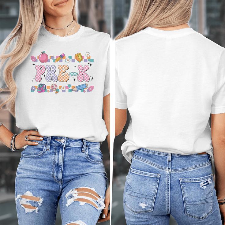 Pre-K Back To School Teachers Kids 1st Day Of School Women's T-Shirt, funny design