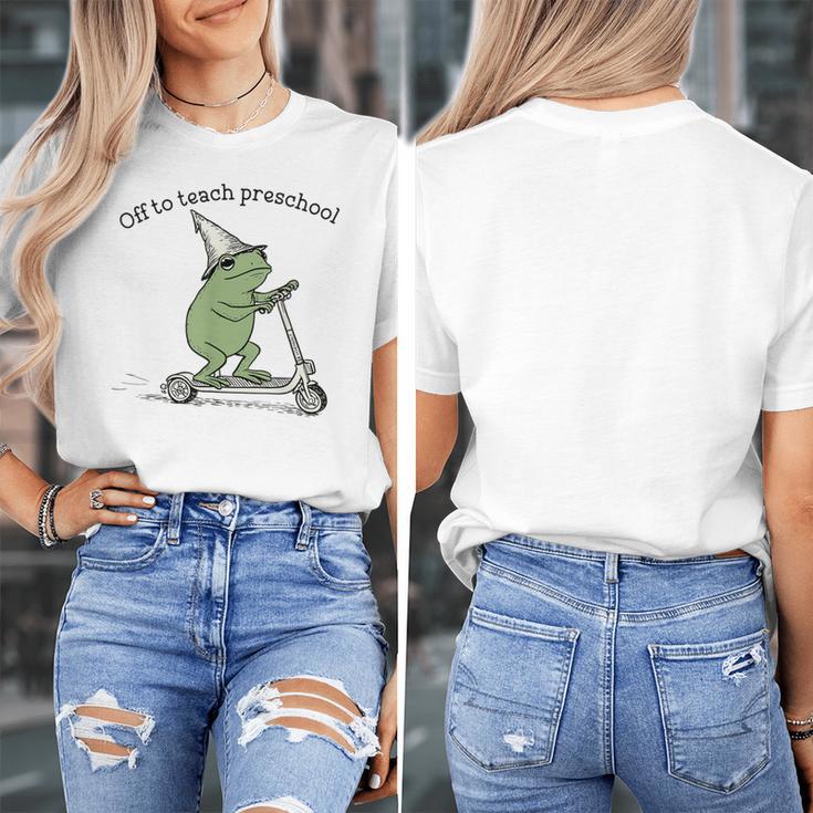 Pre K Grade Teacher Frog Back To School Preschool Women's T-Shirt, funny design Pre K Grade Teacher Frog Back To School Preschool Women's T-Shirt, funny design