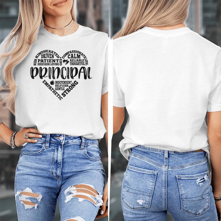 Principal Heart Life School Principal Teacher Appreciation Women's T-Shirt, funny design Principal Heart Life School Principal Teacher Appreciation Women's T-Shirt, funny design