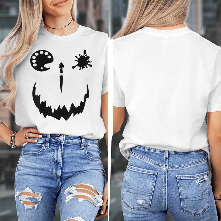 Pumpkin Artist Halloween Art Teacher Women's T-Shirt, funny design Pumpkin Artist Halloween Art Teacher Women's T-Shirt, funny design