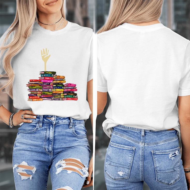 Reading Books Librarian Reader Nerd I'm Ok Teacher School Women's T-Shirt, funny design