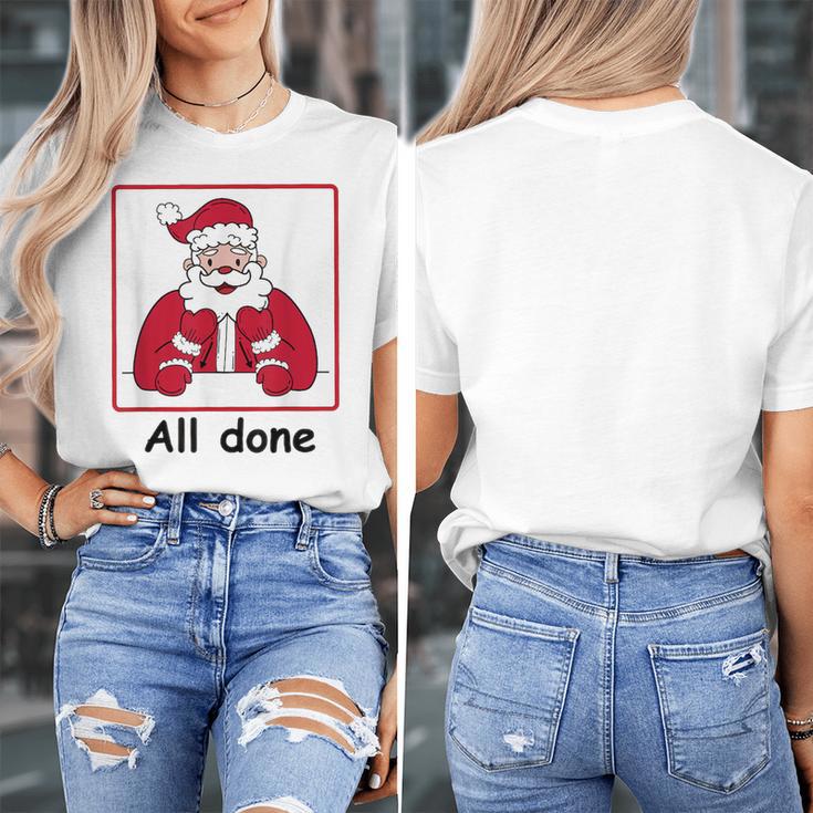 Retro All Done Christmas Special Ed Teacher Team Santa Women Women's T-Shirt, funny design Retro All Done Christmas Special Ed Teacher Team Santa Women Women's T-Shirt, funny design