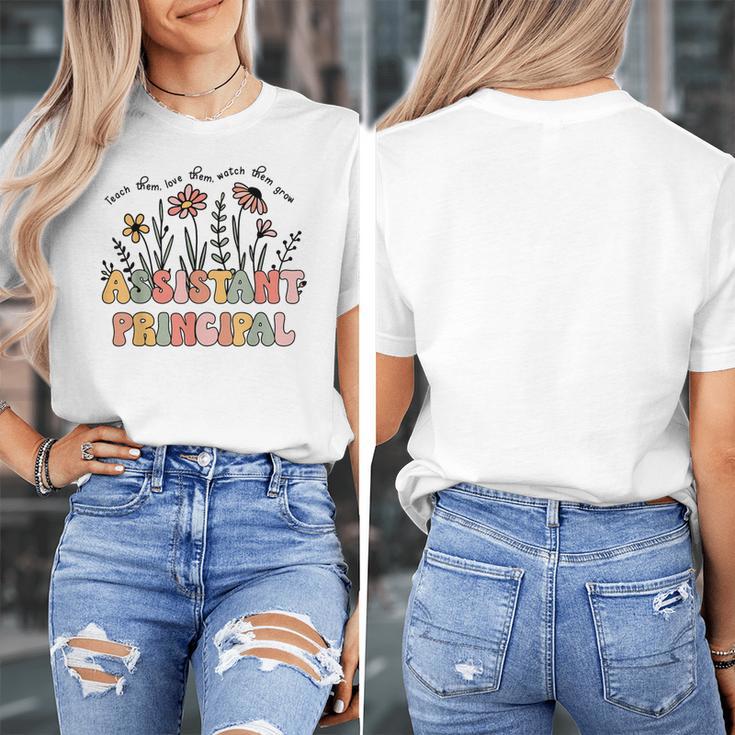 Retro Floral Assistant Principal Shirt For Teachers Day Women's T-Shirt, funny design