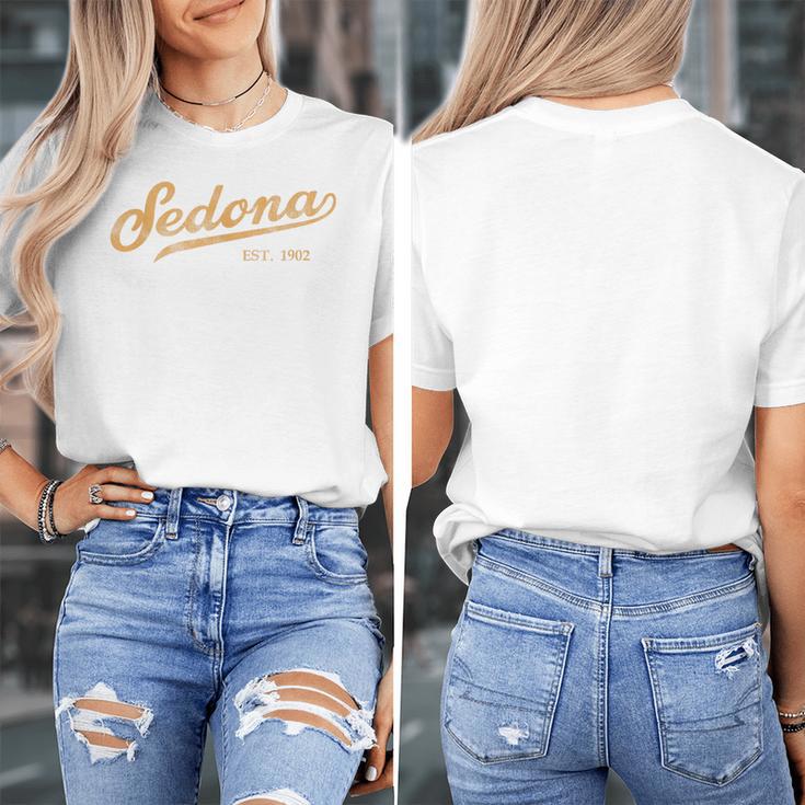 Retro Sedona Script Vintage Throwback Kids Women's T-Shirt, funny design