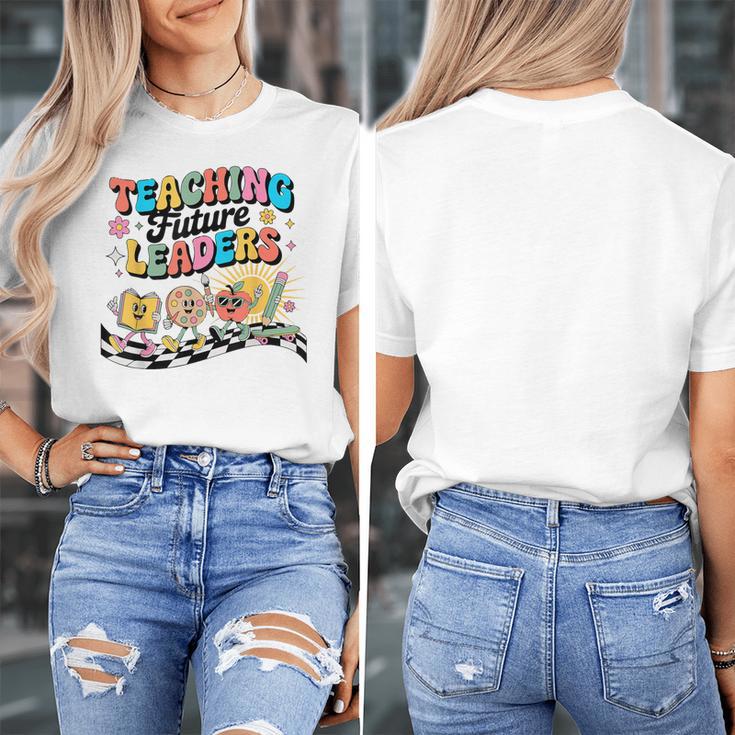 Retro Teaching Future Leaders Groovy Teacher Back To School Women's T-Shirt, Future Teacher Gifts, Groovy Teacher Gifts, funny design Retro Teaching Future Leaders Groovy Teacher Back To School Women's T-Shirt, Future Teacher Gifts, Groovy Teacher Gifts, funny design