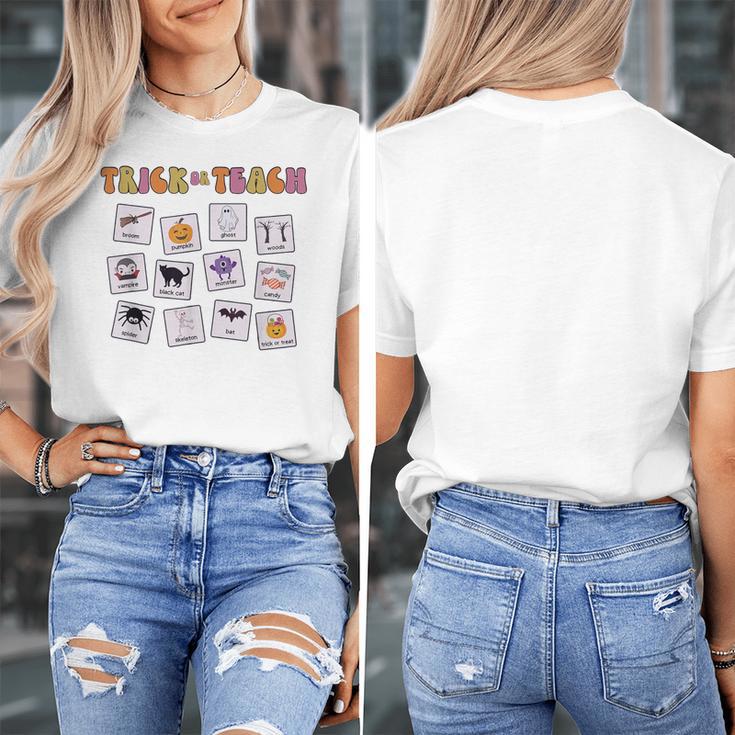 Retro Trick Or Treat Halloween Special Education Teacher Women's T-Shirt, funny design Retro Trick Or Treat Halloween Special Education Teacher Women's T-Shirt, funny design
