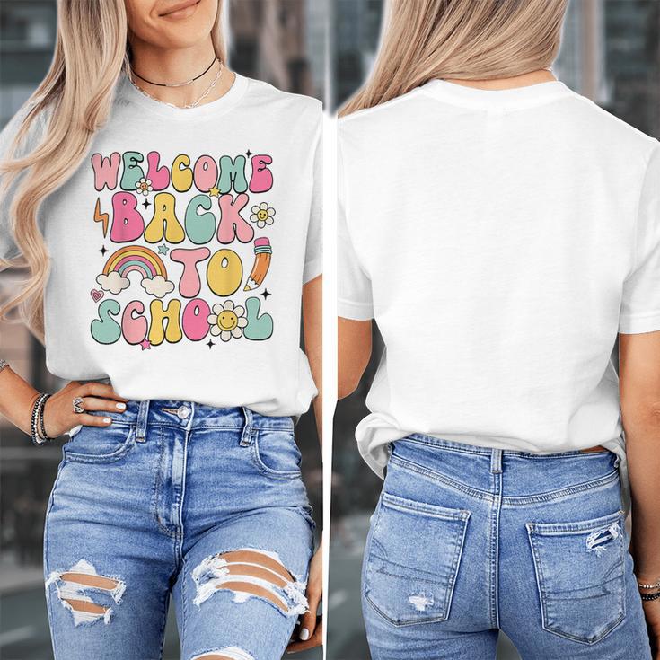 Retro Welcome Back To School Teacher Appreciation Boys Girls Women's T-Shirt, funny design Retro Welcome Back To School Teacher Appreciation Boys Girls Women's T-Shirt, funny design