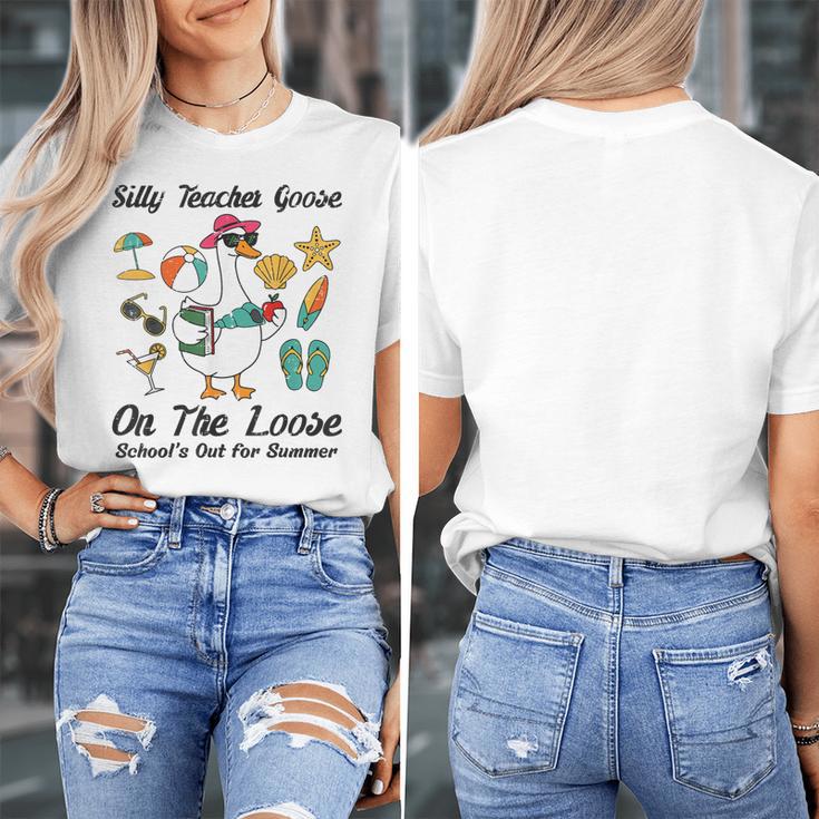 Silly Teacher Goose On The Loose School Out Summer Women Men Women's T-Shirt, funny design Silly Teacher Goose On The Loose School Out Summer Women Men Women's T-Shirt, funny design