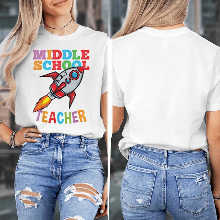 Space Middle School Teacher Back To School Men Women Kids Women's T-Shirt, funny design