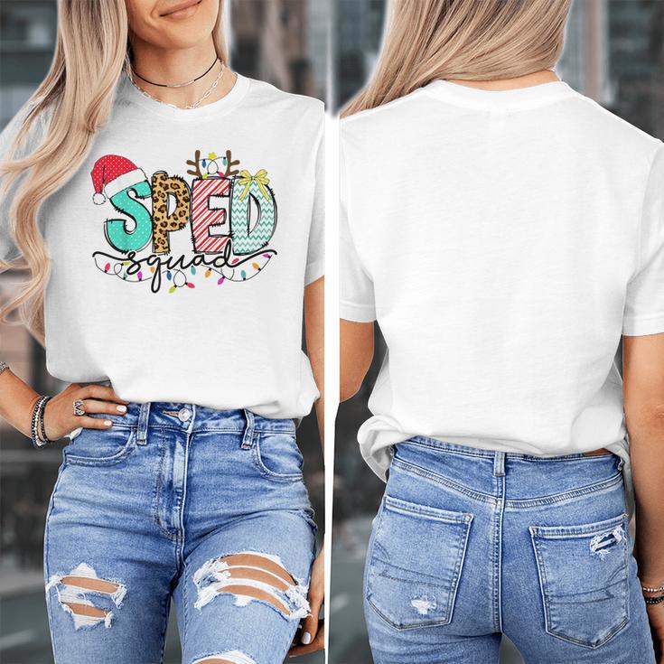 SPED Squad Special Education Teacher Autism Christmas Women Women's T-Shirt, funny design
