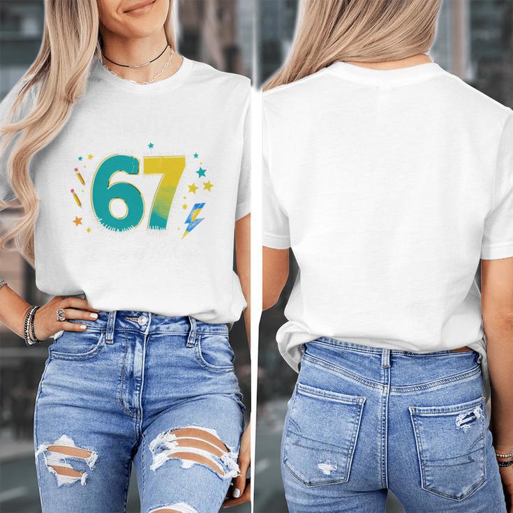 I Survived 67 Days Of School Teachers Students Meme Women's T-Shirt, funny design