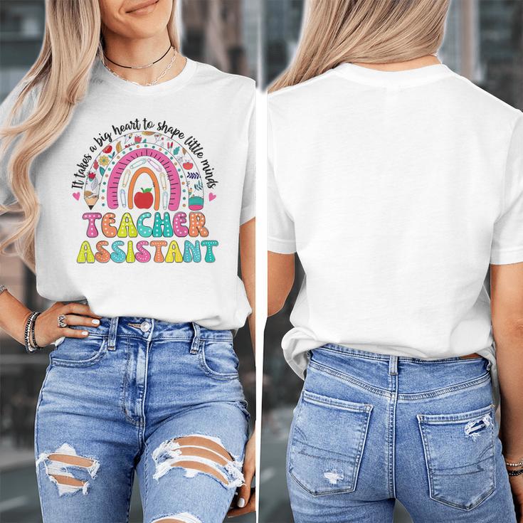 It Takes A Big Heart To Shape Little Minds Teacher Assistant Women's T-Shirt, funny design