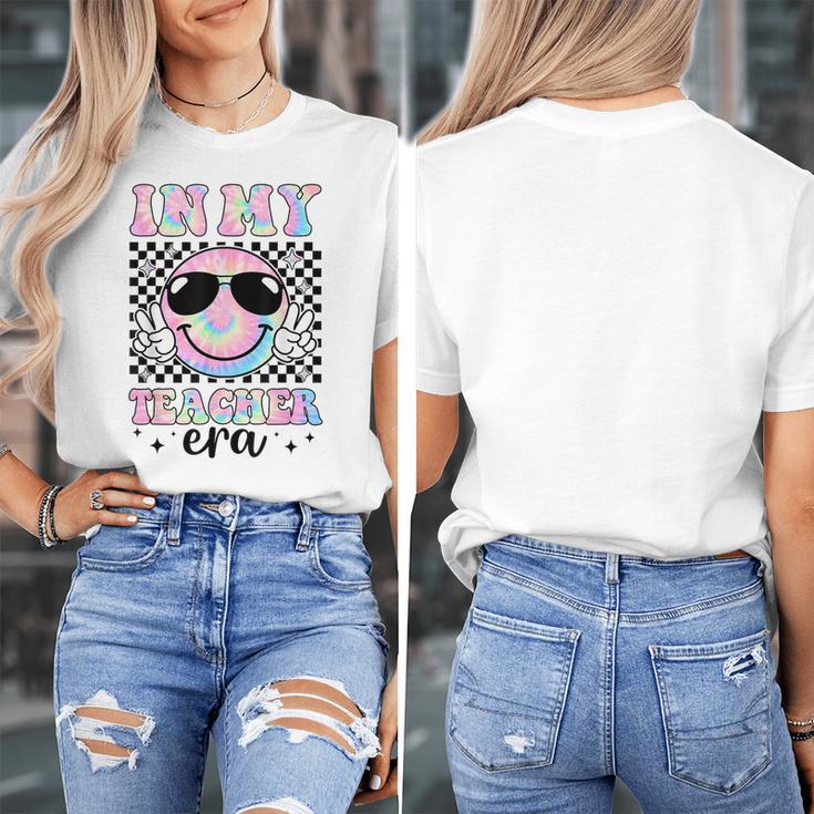 In My Teacher Era Groovy Tie Dye Back To School Cute Teacher Women's T-Shirt, Groovy Teacher Gifts, funny design In My Teacher Era Groovy Tie Dye Back To School Cute Teacher Women's T-Shirt, Groovy Teacher Gifts, funny design