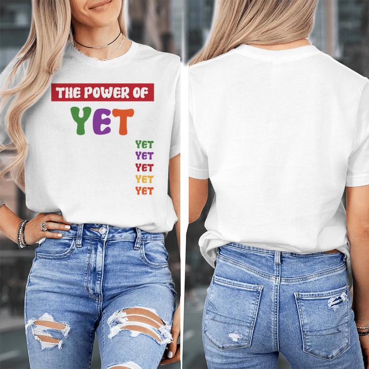 Teacher Growth Mindset Power Of Yet Women's T-Shirt, funny design Teacher Growth Mindset Power Of Yet Women's T-Shirt, funny design