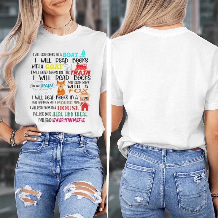Teacher I Will Read Book On Boat Kids Women Bookworm Women's T-Shirt, funny design