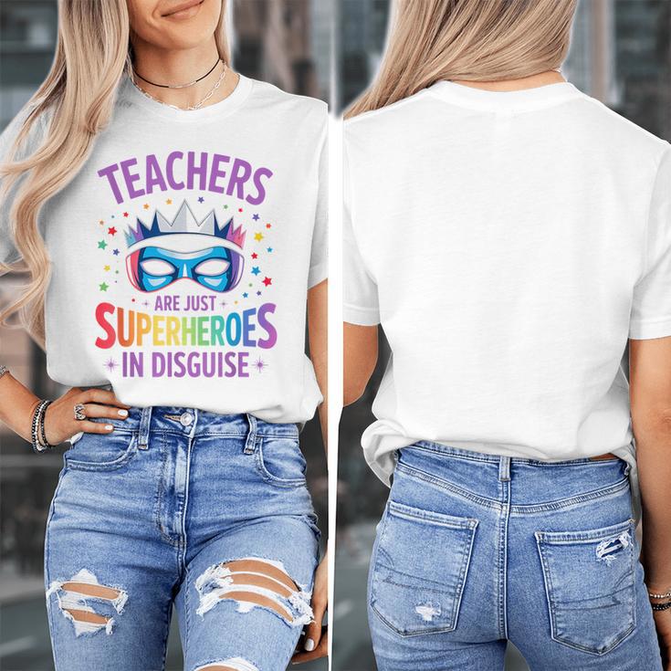 Teachers Are Just Superheroes In Disguise Back To School Women's T-Shirt, funny design