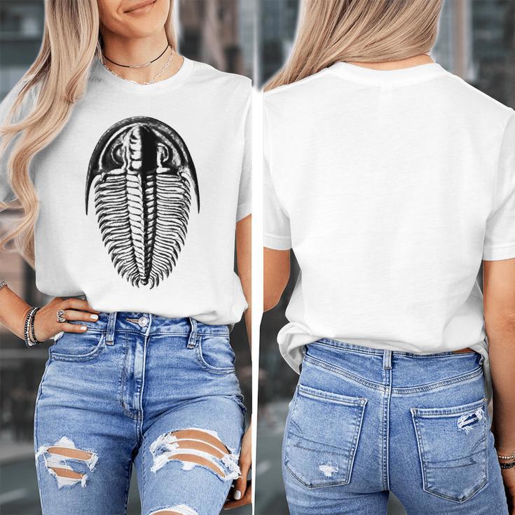 Trilobite Fossil Geology Teacher Student Geologist Women's T-Shirt, funny design