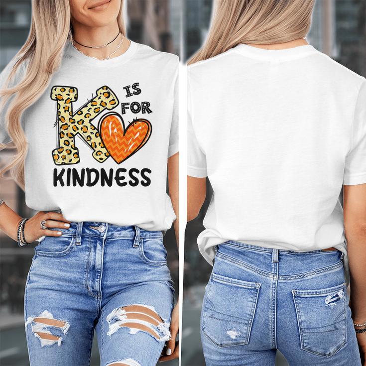 Unity Day K Is For Kindness Anti Bullying Orange Teacher Men Women Kids Women's T-Shirt, funny design