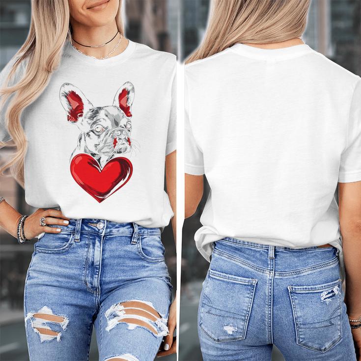 Valentine's Day Boston Terrier Dog Vector Women's T-Shirt, funny design