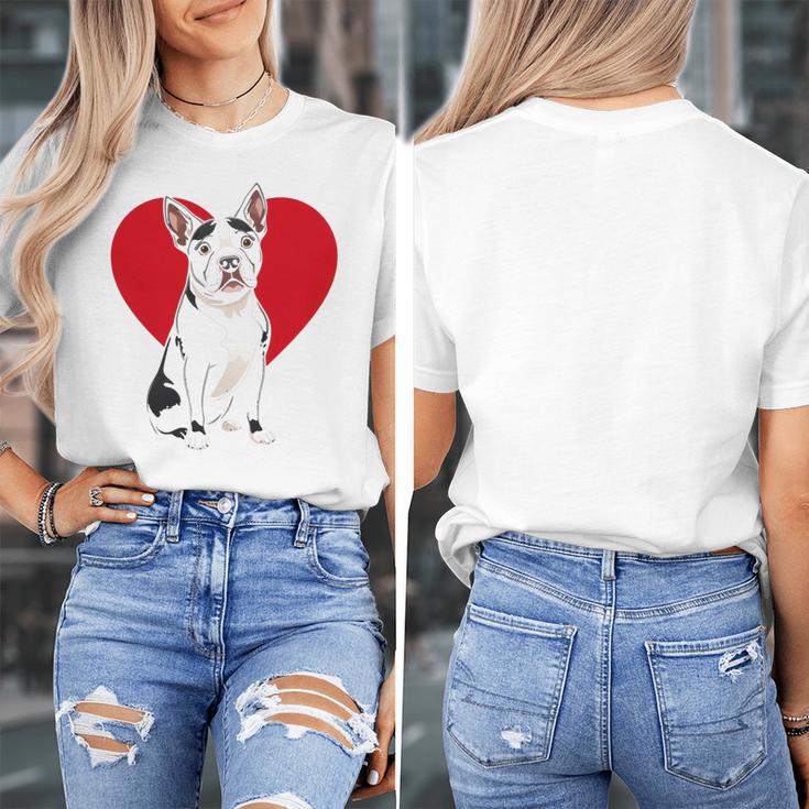 Valentine's Day Boston Terrier Lover Women's T-Shirt, funny design