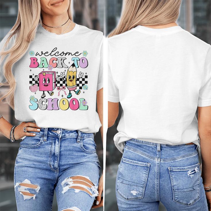 Welcome Back To School 2024 Teachers Students First Day Women's T-Shirt, funny design Welcome Back To School 2024 Teachers Students First Day Women's T-Shirt, funny design