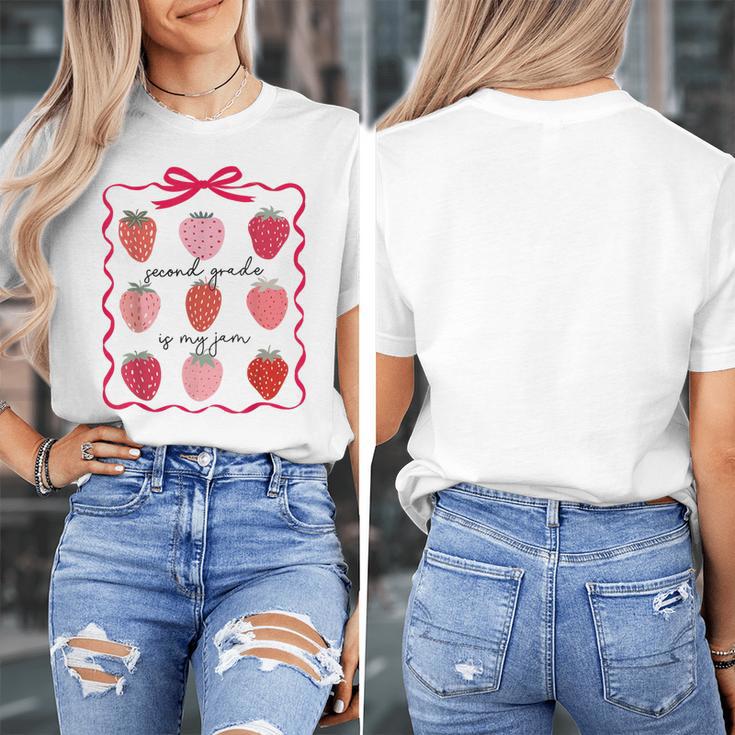 Women Second Grade Is My Jam Strawberry First Kids Teacher Women's T-Shirt, First Grade Teacher Gifts, funny design Women Second Grade Is My Jam Strawberry First Kids Teacher Women's T-Shirt, First Grade Teacher Gifts, funny design