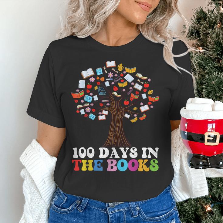 100 Days In The Books Reading Teacher 100th Day Of School Women's T-Shirt, gift for family, gift for coworker