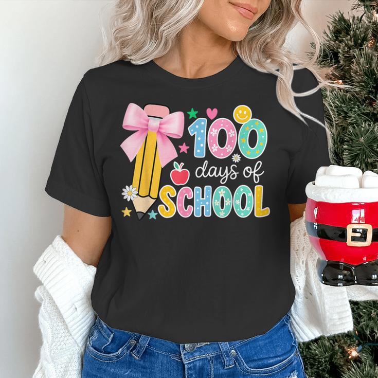 100 Days Of School Preppy 100th Day Of School Teachers Girls Women's T-Shirt, gift for family, gift for coworker