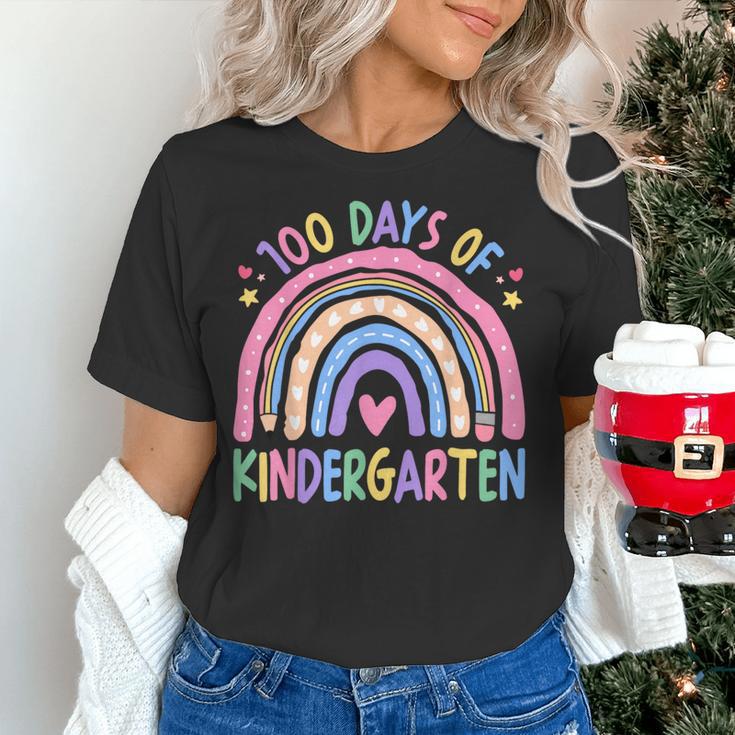 100th Day Of Kindergarten Teacher Kids 100 Days Smarter Women's T-Shirt, gift for family, gift for coworker