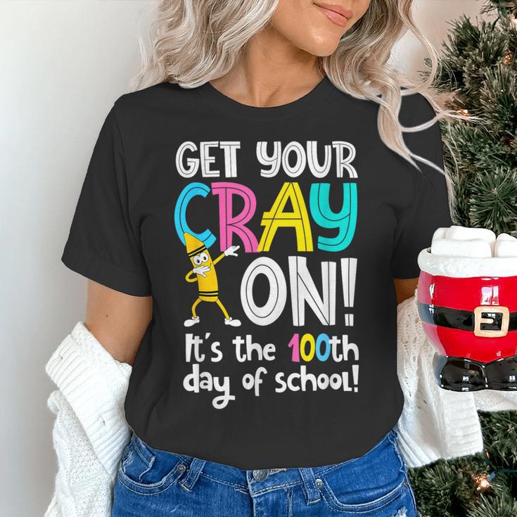 100th Day Of School Get Your Cray On Teacher Women's T-Shirt, gift for family, gift for coworker 100th Day Of School Get Your Cray On Teacher Women's T-Shirt, gift for family, gift for coworker