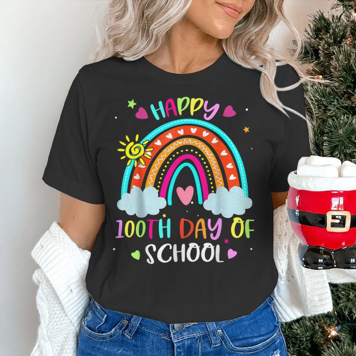 100th Day Of School Rainbow Happy 100 Days Smarter Teacher Women's T-Shirt, gift for family, gift for coworker 100th Day Of School Rainbow Happy 100 Days Smarter Teacher Women's T-Shirt, gift for family, gift for coworker