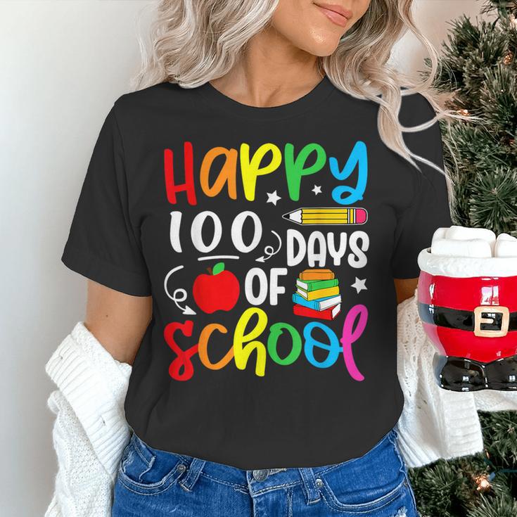100th Day Of School Teachers Kids Girls Child Happy 100 Days Women's T-Shirt, gift for family, gift for coworker