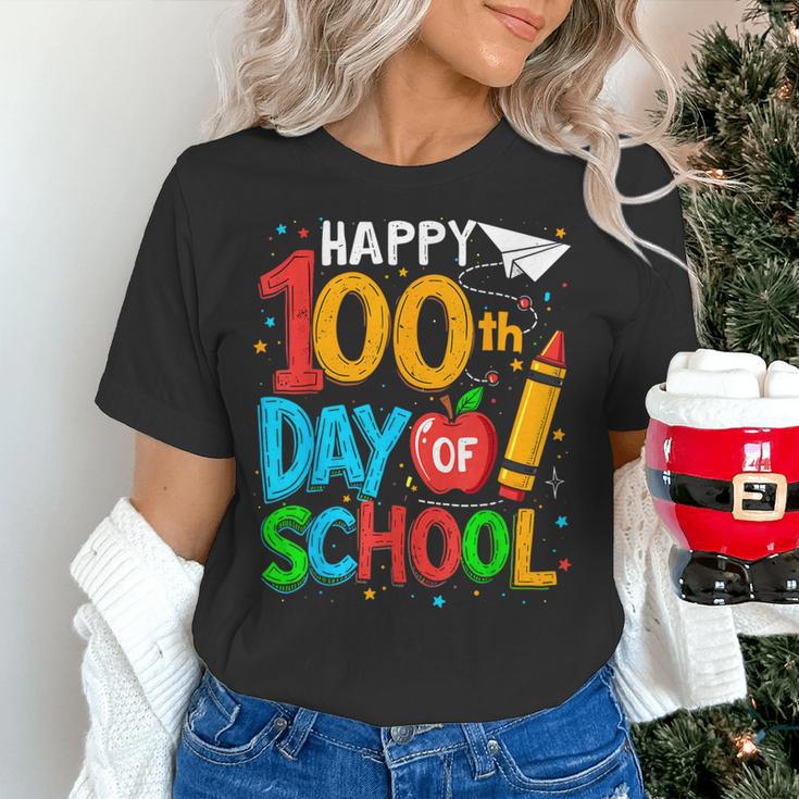 100th Day Of School Teachers Kids Happy 100 Days Women's T-Shirt, gift for family, gift for coworker 100th Day Of School Teachers Kids Happy 100 Days Women's T-Shirt, gift for family, gift for coworker