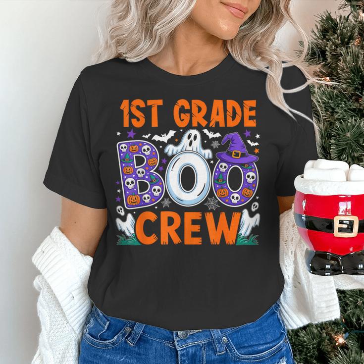 1st Grade Boo Crew First Grade Teacher Kids Happy Halloween Women's T-Shirt, First Grade Teacher Shirts, gift for family, gift for coworker